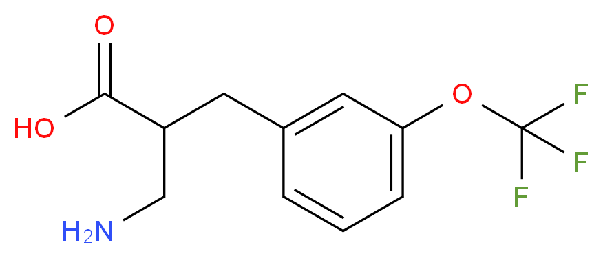 3-amino-2-{[3-(trifluoromethoxy)phenyl]methyl}propanoic acid_分子结构_CAS_910443-93-5