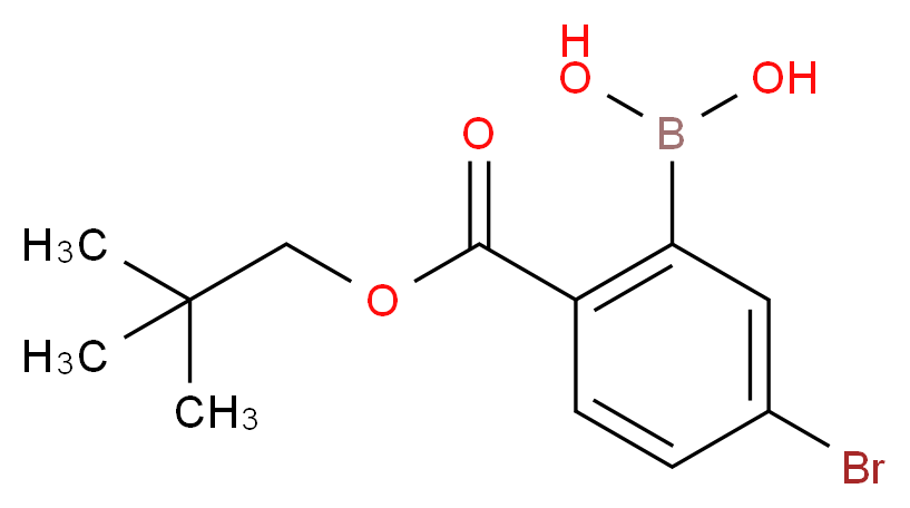 (5-BROMO-2-[(2,2-DIMETHYLPROPOXY)CARBONYL]PHENYL)BORONIC ACID_分子结构_CAS_)