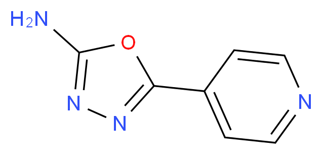 5-(pyridin-4-yl)-1,3,4-oxadiazol-2-amine_分子结构_CAS_704-56-3