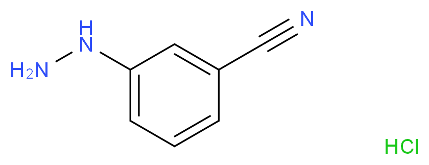 3-Hydrazinylbenzonitrile hydrochloride_分子结构_CAS_2881-99-4)