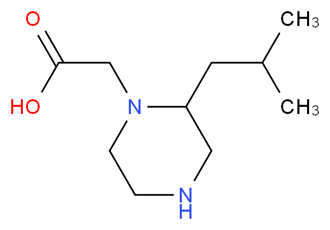 2-[2-(2-methylpropyl)piperazin-1-yl]acetic acid_分子结构_CAS_1060813-63-9