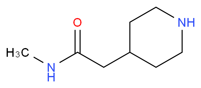 N-methyl-2-(piperidin-4-yl)acetamide_分子结构_CAS_70724-80-0