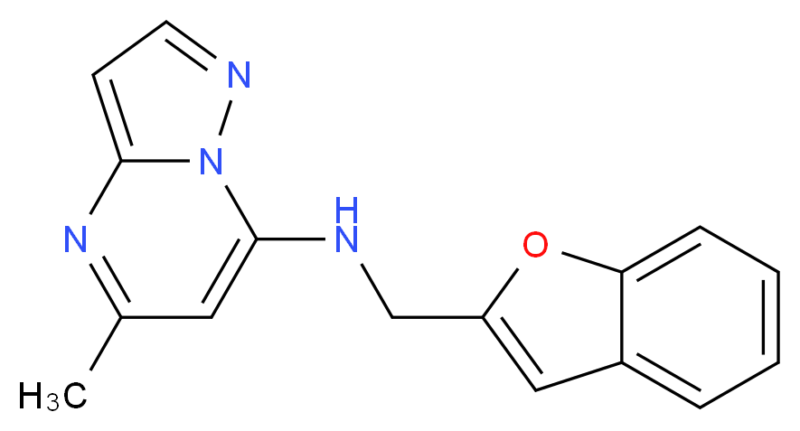 N-(1-benzofuran-2-ylmethyl)-5-methylpyrazolo[1,5-a]pyrimidin-7-amine_分子结构_CAS_)