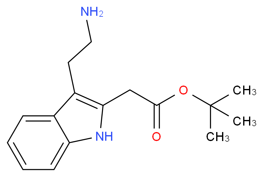 [3-(2-AMINO-ETHYL)-1H-INDOL-2-YL]-ACETIC ACID TERT-BUTYL ESTER_分子结构_CAS_885270-62-2)