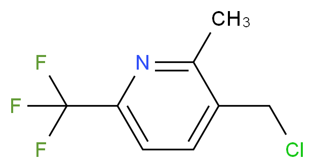 3-(chloromethyl)-2-methyl-6-(trifluoromethyl)pyridine_分子结构_CAS_917396-29-3)