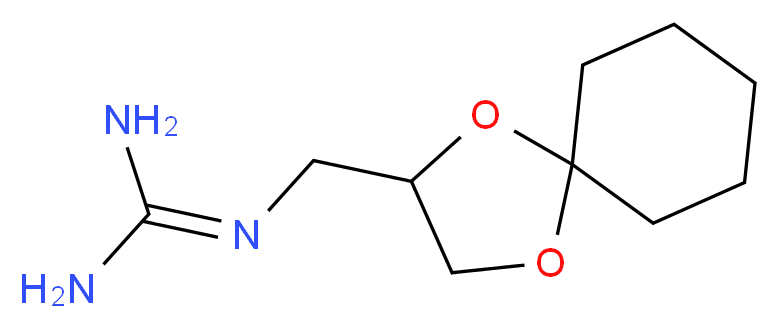 2-{1,4-dioxaspiro[4.5]decan-2-ylmethyl}guanidine_分子结构_CAS_22195-34-2