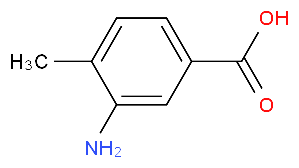 3-Amino-4-methylbenzoic acid_分子结构_CAS_2458-12-0)