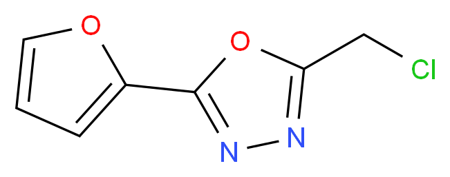 2-(chloromethyl)-5-(furan-2-yl)-1,3,4-oxadiazole_分子结构_CAS_727374-86-9