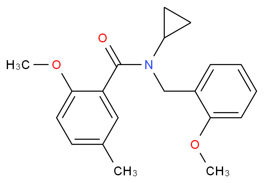 N-cyclopropyl-2-methoxy-N-(2-methoxybenzyl)-5-methylbenzamide_分子结构_CAS_)