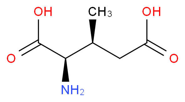 (2R,3S)-2-amino-3-methylpentanedioic acid_分子结构_CAS_63088-04-0