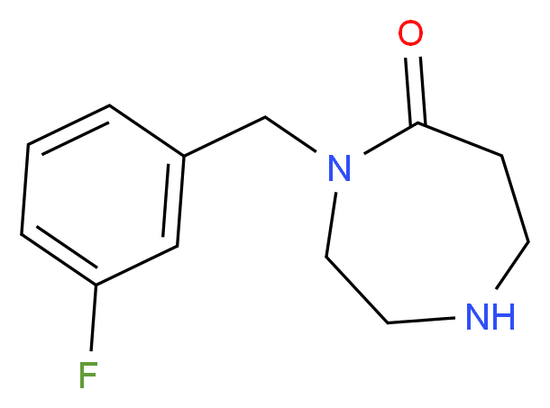 4-(3-Fluorobenzyl)-1,4-diazepan-5-one_分子结构_CAS_)