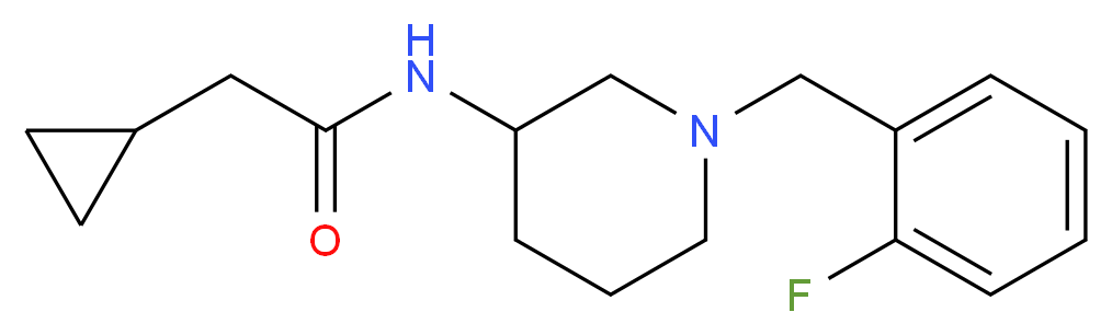 2-cyclopropyl-N-[1-(2-fluorobenzyl)-3-piperidinyl]acetamide_分子结构_CAS_)