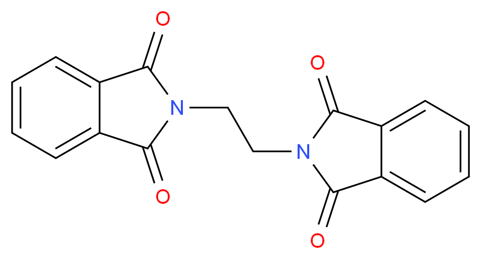 2-[2-(1,3-dioxo-2,3-dihydro-1H-isoindol-2-yl)ethyl]-2,3-dihydro-1H-isoindole-1,3-dione_分子结构_CAS_607-26-1