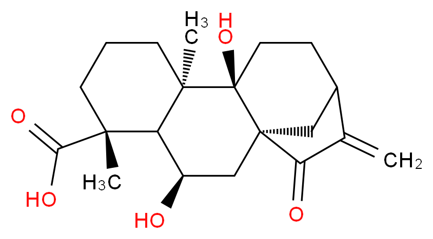 ent-6α,9α-Dihydroxy
-15-oxokaur-16-en-19-oic acid_分子结构_CAS_81264-00-8)