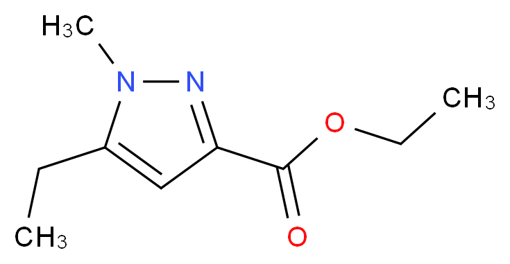 ETHYL 5-ETHYL-1-METHYL-1H-PYRAZOLE-3-CARBOXYLATE_分子结构_CAS_165744-14-9)