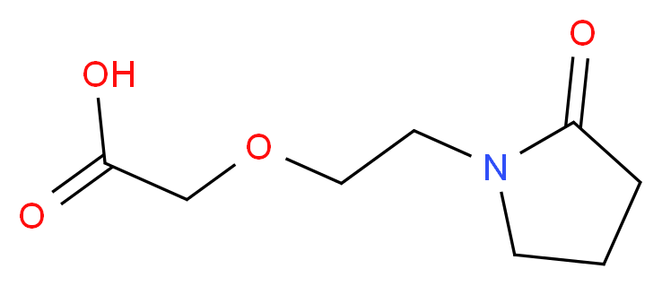 2-[2-(2-oxopyrrolidin-1-yl)ethoxy]acetic acid_分子结构_CAS_878447-60-0
