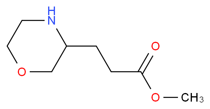3-MORPHOLIN-3-YL-PROPIONIC ACID METHYL ESTER_分子结构_CAS_885273-99-4)