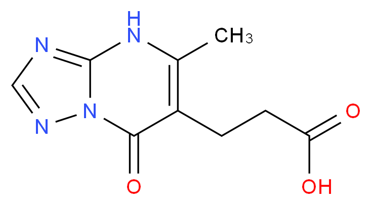 3-(5-methyl-7-oxo-4,7-dihydro-[1,2,4]triazolo[1,5-a]pyrimidin-6-yl)propanoic acid_分子结构_CAS_)