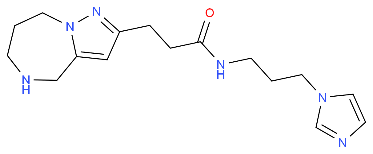 N-[3-(1H-imidazol-1-yl)propyl]-3-(5,6,7,8-tetrahydro-4H-pyrazolo[1,5-a][1,4]diazepin-2-yl)propanamide_分子结构_CAS_)