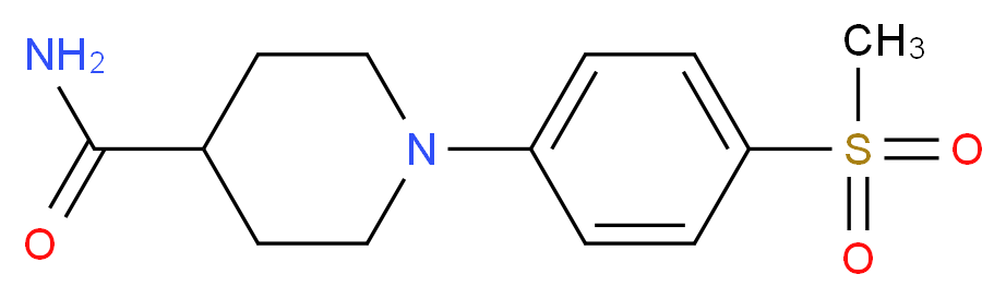 1-[4-(Methylsulfonyl)phenyl]piperidine-4-carboxamide_分子结构_CAS_)