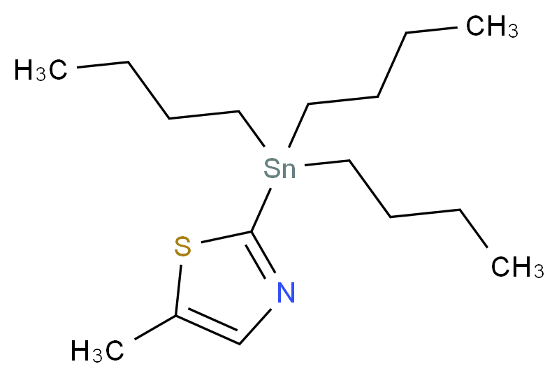 5-Methyl-2-(tributylstannyl)thiazole_分子结构_CAS_848613-91-2)