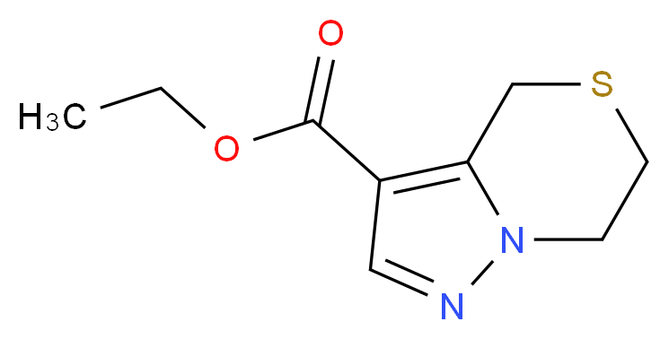 Ethyl 6,7-dihydro-4H-pyrazolo[5,1-c][1,4]thiazine-3-carboxylate_分子结构_CAS_623564-60-3)
