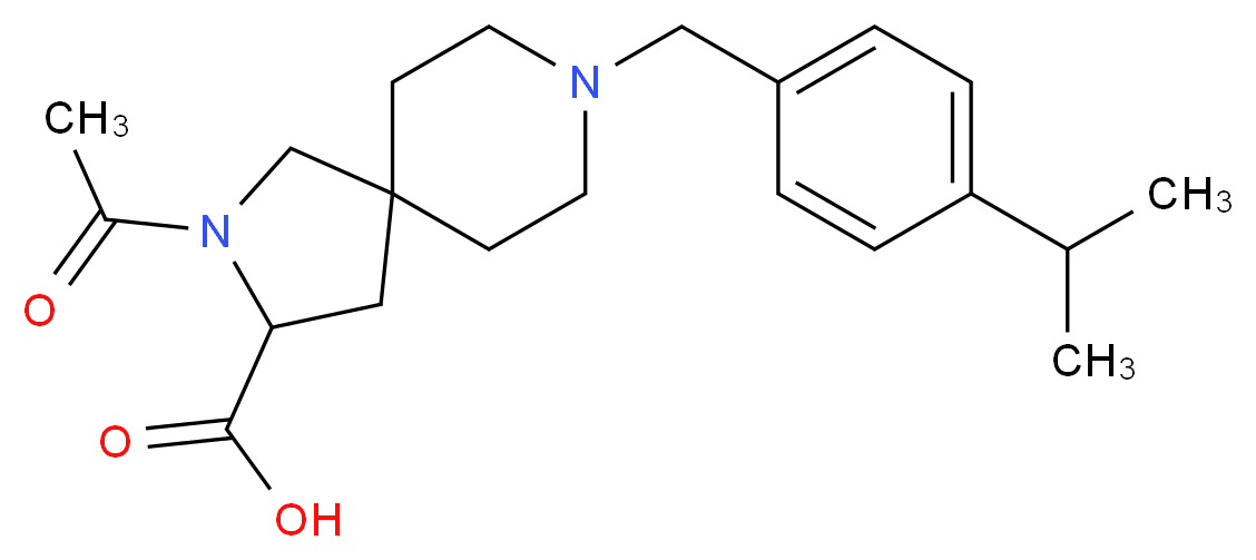 2-acetyl-8-(4-isopropylbenzyl)-2,8-diazaspiro[4.5]decane-3-carboxylic acid_分子结构_CAS_)