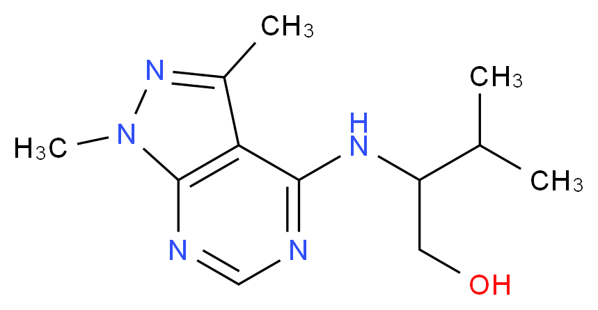 2-[(1,3-dimethyl-1H-pyrazolo[3,4-d]pyrimidin-4-yl)amino]-3-methyl-1-butanol_分子结构_CAS_)