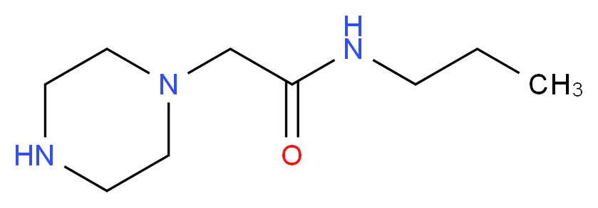 2-Piperazin-1-yl-N-propylacetamide_分子结构_CAS_39890-48-7)