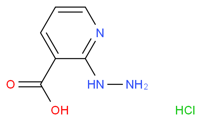 2-Hydrazino-nicotinic acid hydrochloride_分子结构_CAS_435342-14-6)