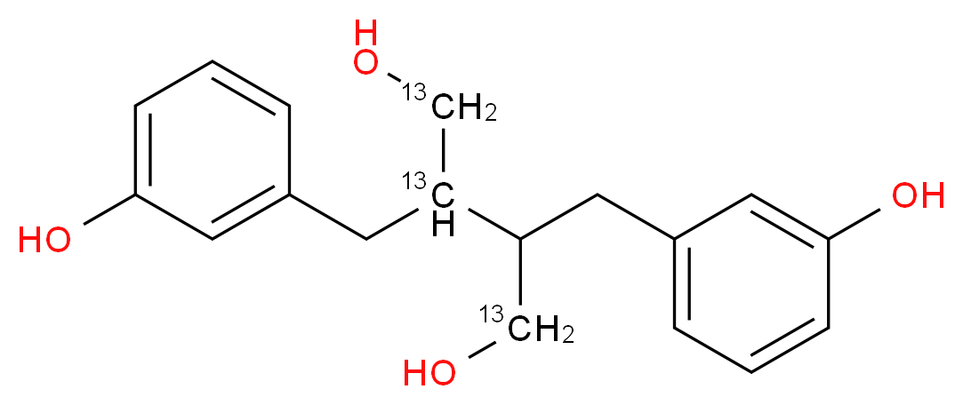 rac Enterodiol-13C3_分子结构_CAS_918502-74-6)