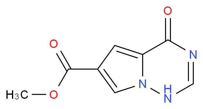 Methyl 4-hydroxypyrrolo[1,2-f][1,2,4] triazine-6-carboxylate_分子结构_CAS_900783-11-1)