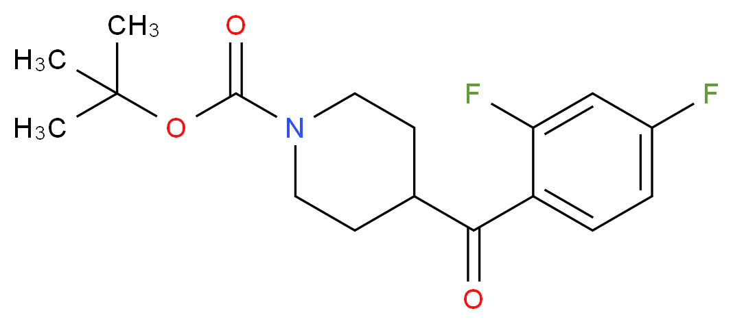 tert-butyl 4-(2,4-difluorobenzoyl)piperidine-1-carboxylate_分子结构_CAS_1159825-99-6