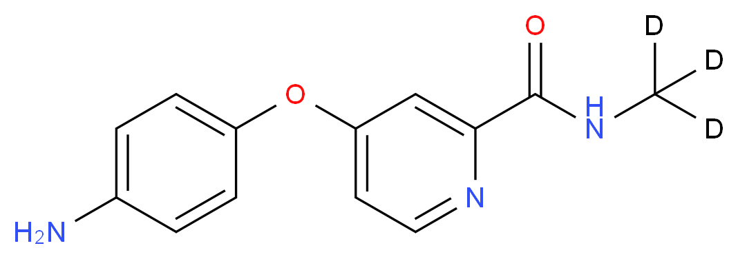 [4-(4-Aminophenoxy)(2-pyridyl)]-N-(methyl-d3)carboxamide_分子结构_CAS_1189975-18-5)