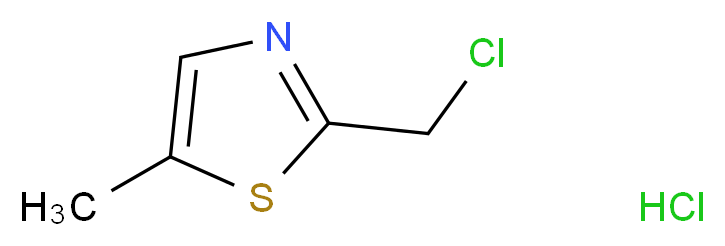 2-(chloromethyl)-5-methyl-1,3-thiazole hydrochloride_分子结构_CAS_921145-23-5