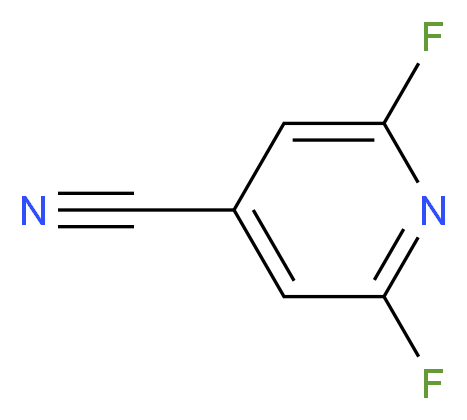 2,6-difluoropyridine-4-carbonitrile_分子结构_CAS_51991-35-6