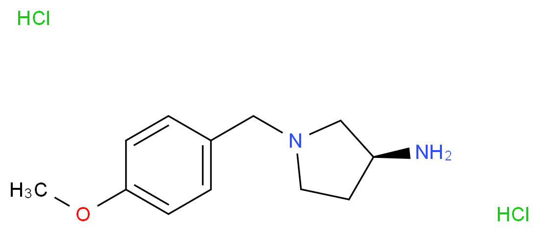 (3S)-3-Amino-1-(4-methoxybenzyl)pyrrolidine dihydrochloride_分子结构_CAS_)