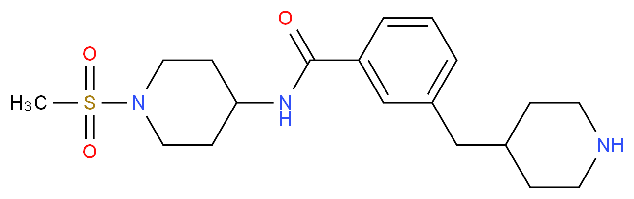 N-[1-(methylsulfonyl)-4-piperidinyl]-3-(4-piperidinylmethyl)benzamide_分子结构_CAS_)