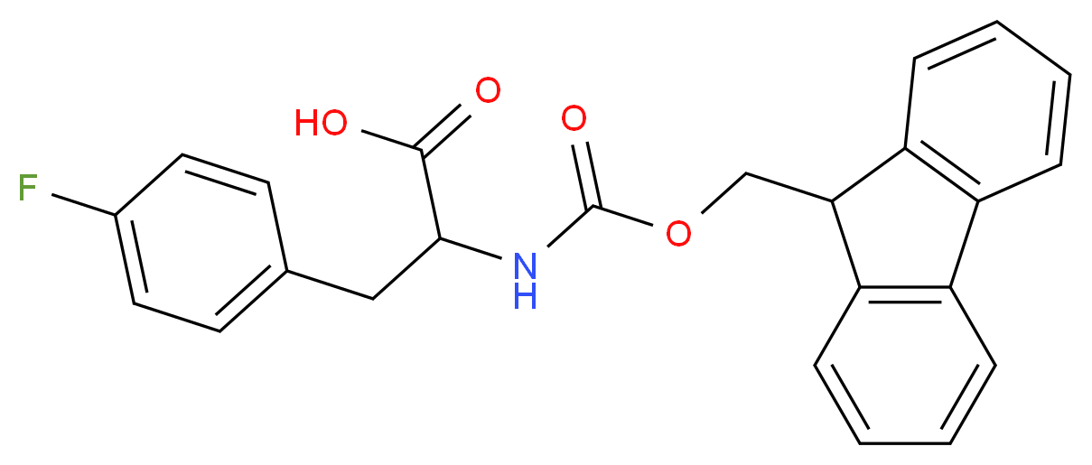 2-{[(9H-Fluoren-9-ylmethoxy)carbonyl]amino}-3-(4-fluorophenyl)propanoic acid_分子结构_CAS_)