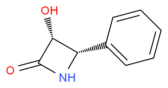 (3R,4S)-3-hydroxy-4-phenylazetidin-2-one_分子结构_CAS_132127-34-5