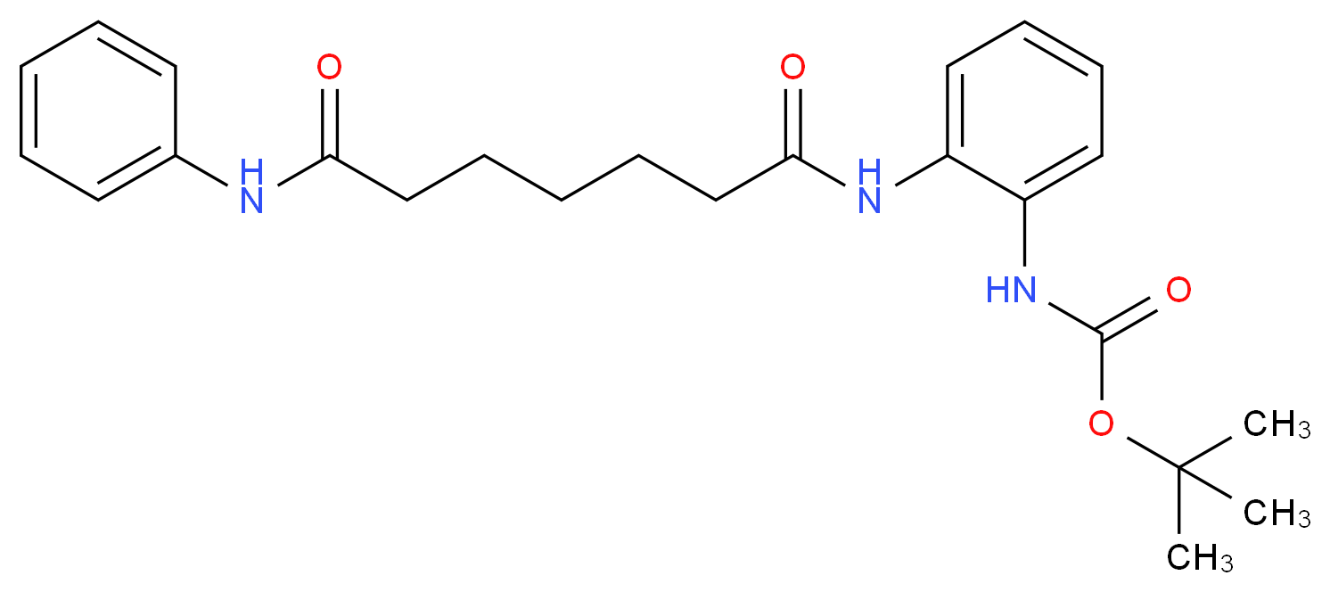 tert-butyl N-{2-[6-(phenylcarbamoyl)hexanamido]phenyl}carbamate_分子结构_CAS_1217017-33-8