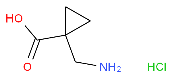 1-(Aminomethyl)cyclopropanecarboxylic acid hydrochloride_分子结构_CAS_139126-45-7)