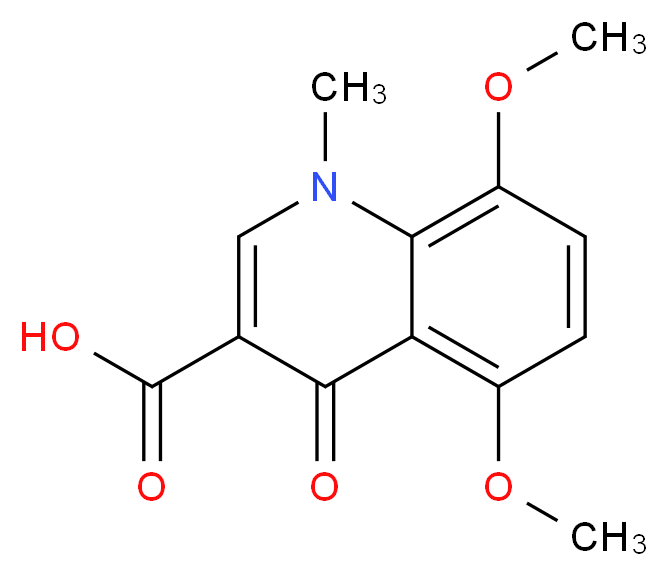 5,8-dimethoxy-1-methyl-4-oxo-1,4-dihydroquinoline-3-carboxylic acid_分子结构_CAS_)