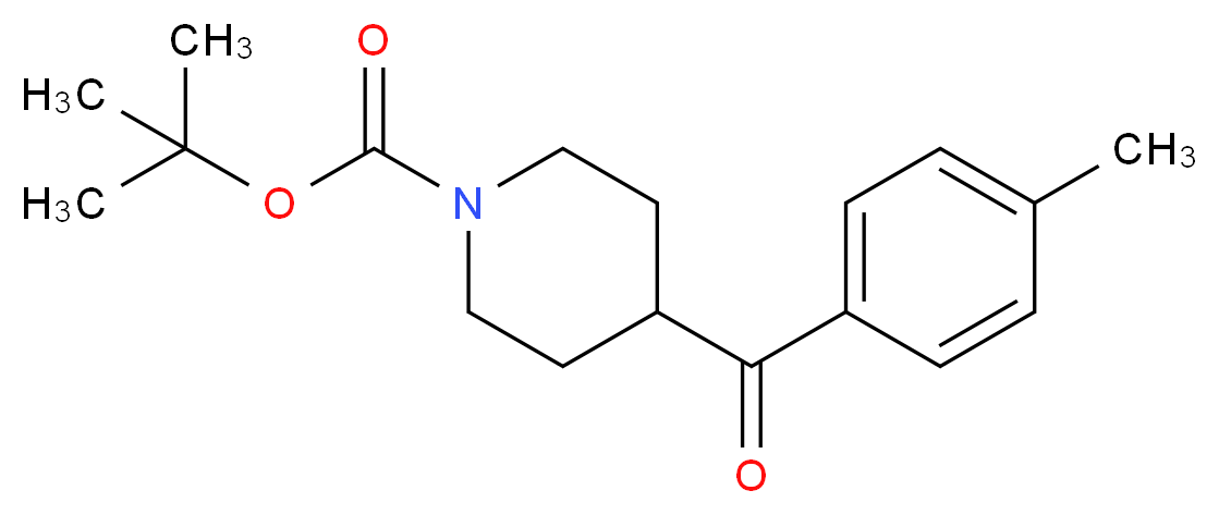 tert-butyl 4-(4-methylbenzoyl)piperidine-1-carboxylate_分子结构_CAS_912768-78-6