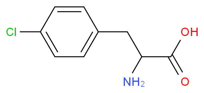 2-Amino-3-(4-chlorophenyl)propanoic acid_分子结构_CAS_7424-00-2)