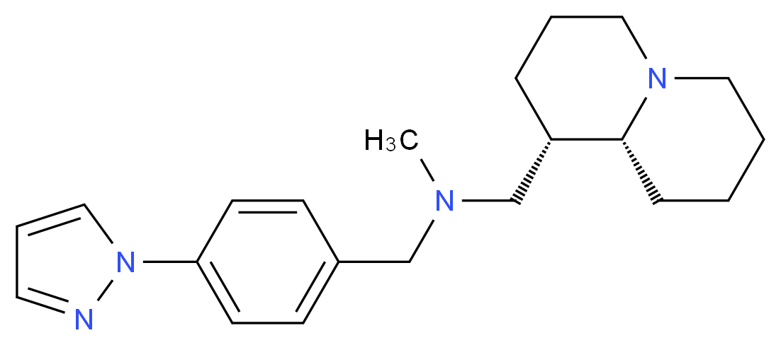 N-methyl-1-[(1S,9aR)-octahydro-2H-quinolizin-1-yl]-N-[4-(1H-pyrazol-1-yl)benzyl]methanamine_分子结构_CAS_)