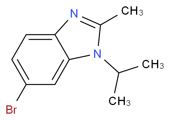 6-bromo-2-methyl-1-(propan-2-yl)-1H-1,3-benzodiazole_分子结构_CAS_1038408-36-4