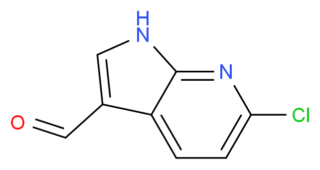 6-Chloro-1H-pyrrolo[2,3-b]pyridine-3-carbaldehyde_分子结构_CAS_383875-59-0)