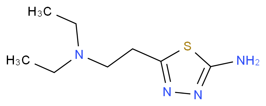 5-[2-(diethylamino)ethyl]-1,3,4-thiadiazol-2-amine_分子结构_CAS_14068-40-7)