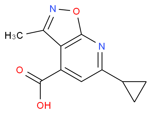 6-cyclopropyl-3-methylisoxazolo[5,4-b]pyridine-4-carboxylic acid_分子结构_CAS_)